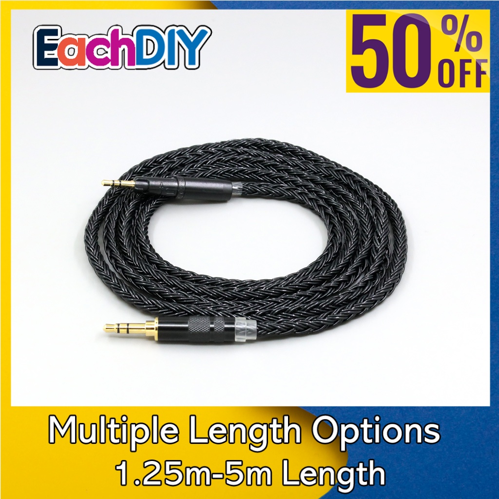 Audio Technica Headphone Ath-M50X - Kabel Headphone Earphone Hitam 16 Core