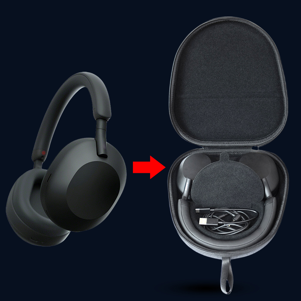 Headphone Case Hard - Casing Perjalanan Keras EVA Tas Jinjing