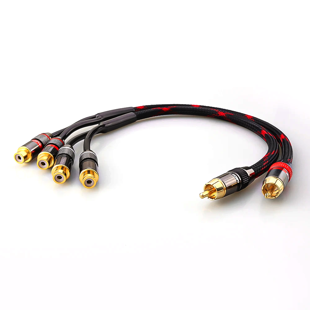 Audio Splitter Y - Kabel RCA ke 2RCA Female, Adaptor
