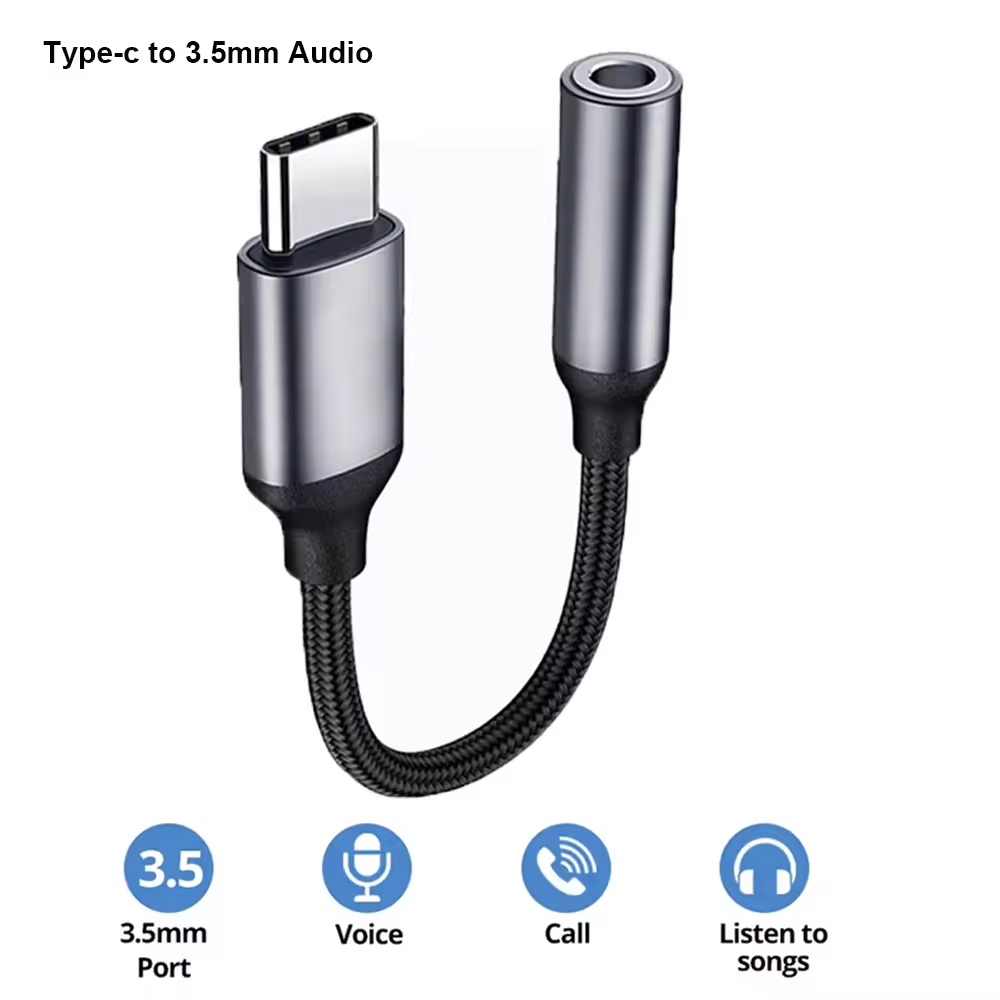 Audiophile Headphone Wired - Adaptor Audio USB C 3.5mm, Kabel