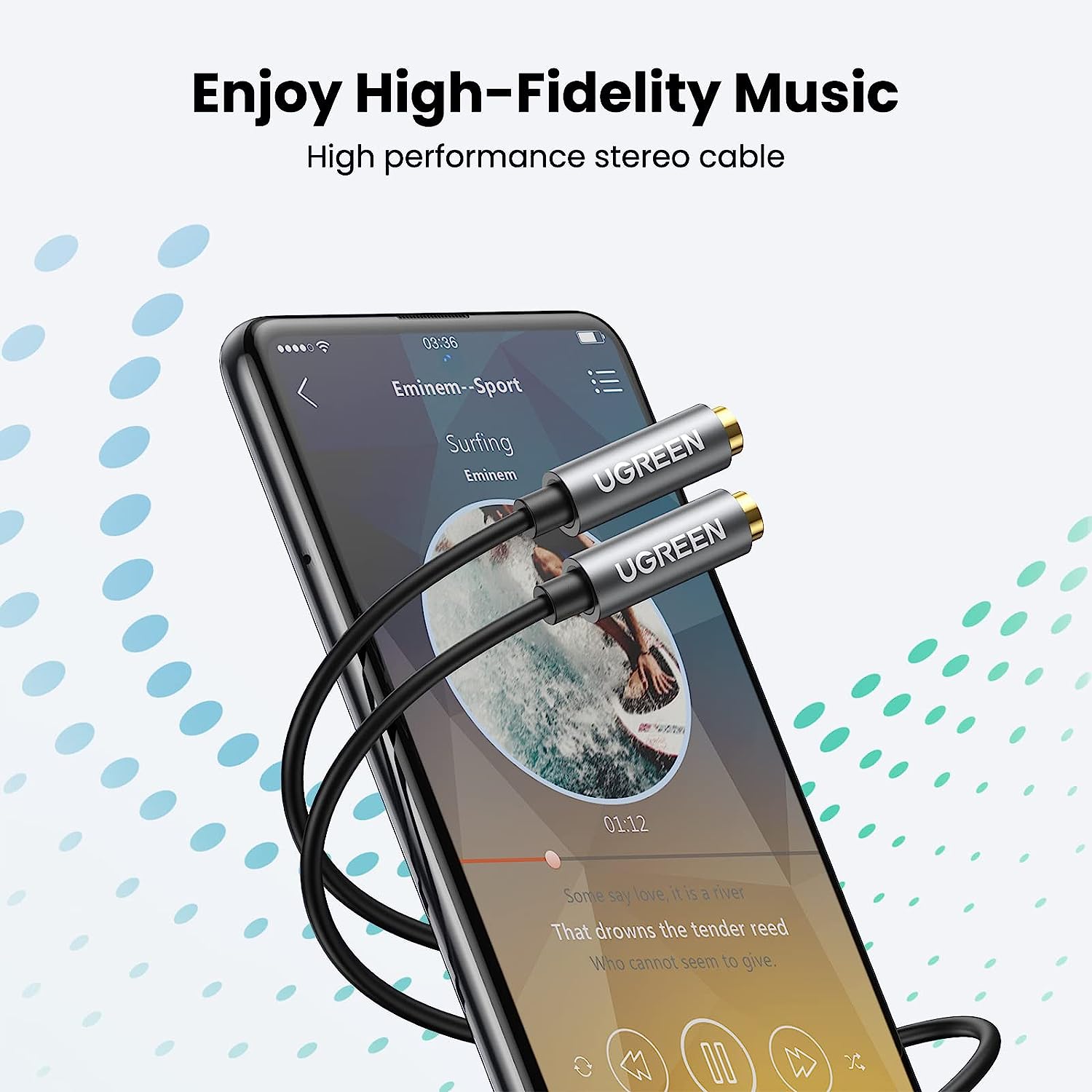 UGREEN Headphone Splitter 3.5m - Audio Splitter Y ulasan dan harga